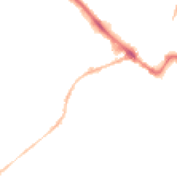 Night-time road noise heatmap for GL50 3RQ