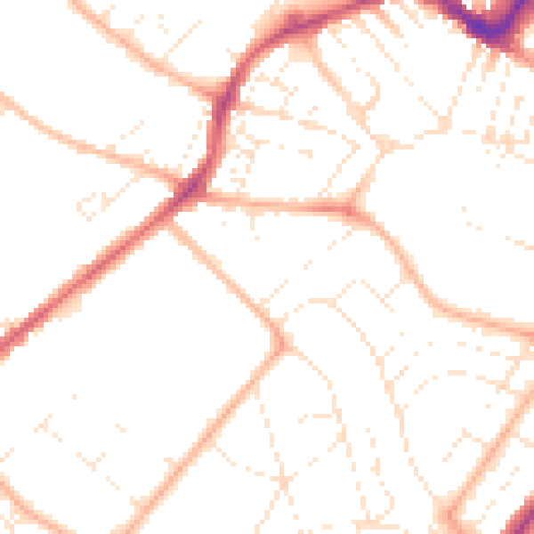 Daytime road noise heatmap for GL50 3RW