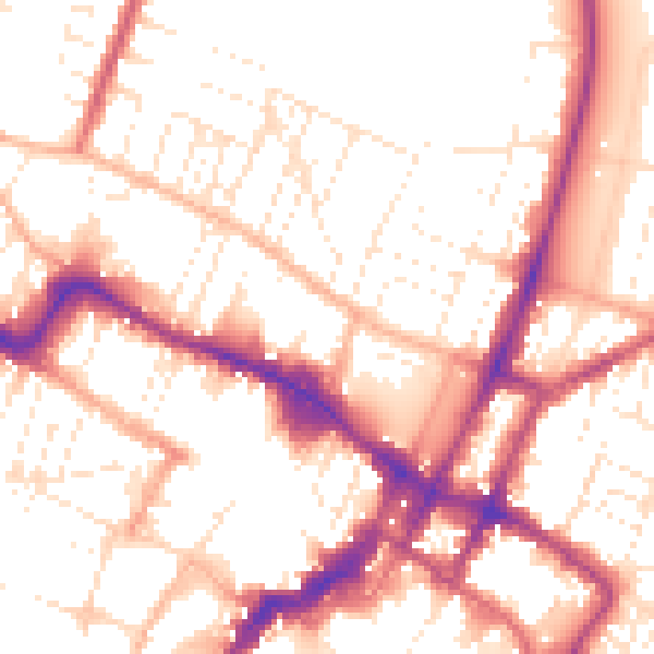 Daytime road noise heatmap for GL50 4AE