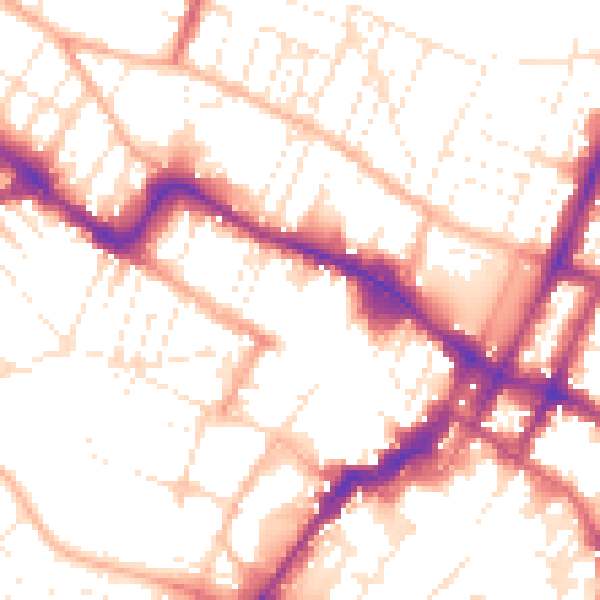 Daytime road noise heatmap for GL50 4AF