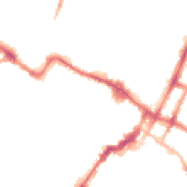 Night-time road noise heatmap for GL50 4AF