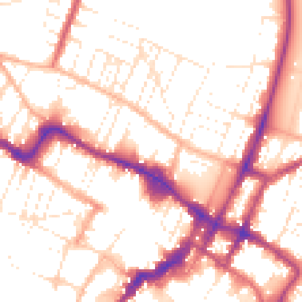 Daytime road noise heatmap for GL50 4AP