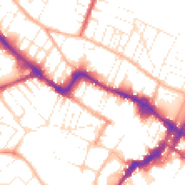 Daytime road noise heatmap for GL50 4AU