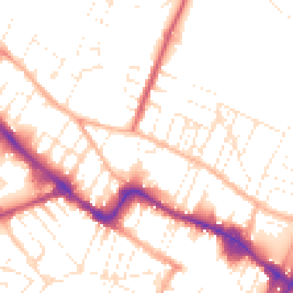 Daytime road noise heatmap for GL50 4AX