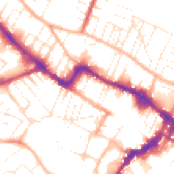 Daytime road noise heatmap for GL50 4BA