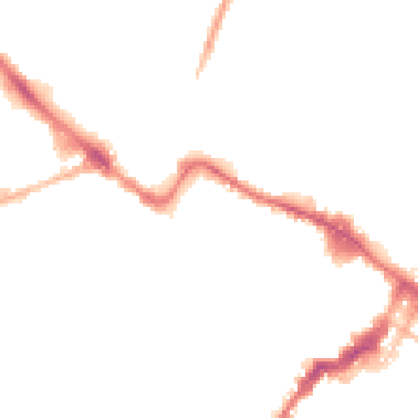 Night-time road noise heatmap for GL50 4BA