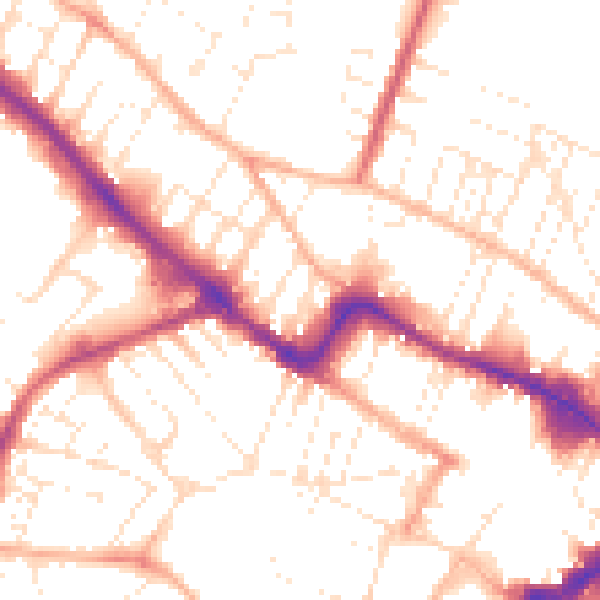 Daytime road noise heatmap for GL50 4BL
