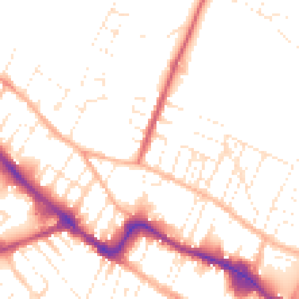 Daytime road noise heatmap for GL50 4BU
