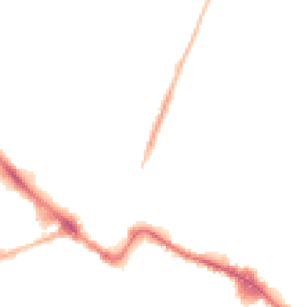 Night-time road noise heatmap for GL50 4BU