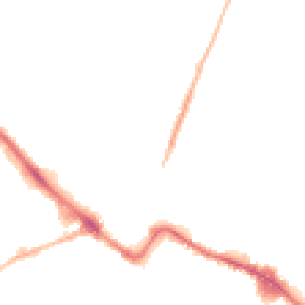 Night-time road noise heatmap for GL50 4DH