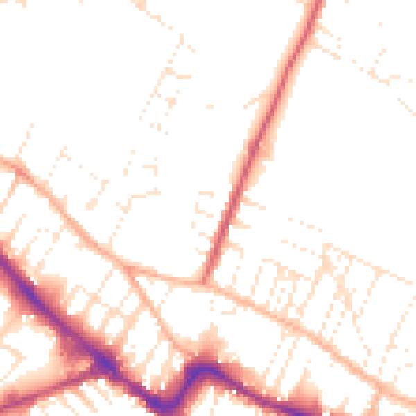 Daytime road noise heatmap for GL50 4DR