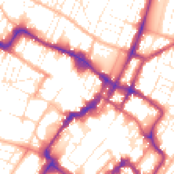Daytime road noise heatmap for GL50 4ED