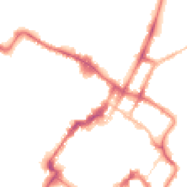 Night-time road noise heatmap for GL50 4ED