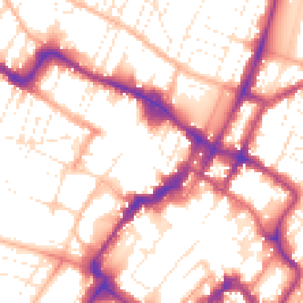 Daytime road noise heatmap for GL50 4FD