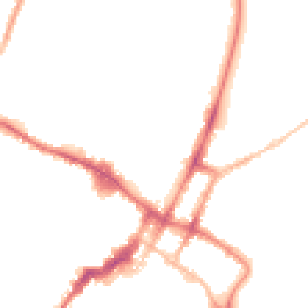 Night-time road noise heatmap for GL50 4JN