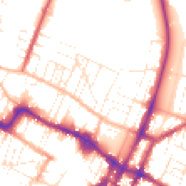Daytime road noise heatmap for GL50 4LU