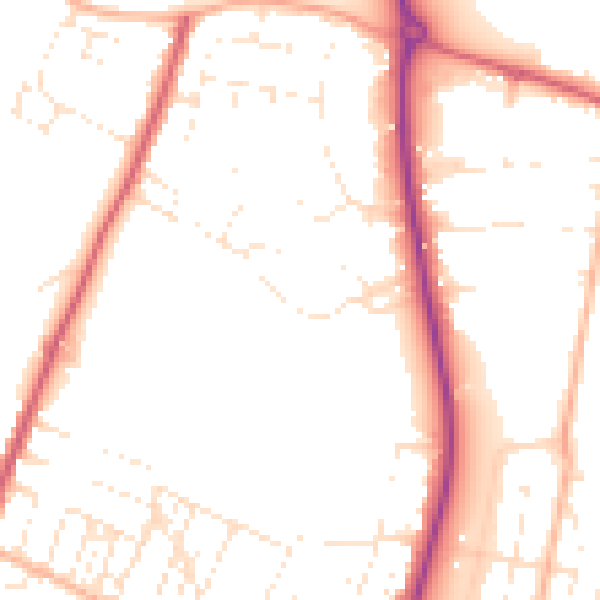 Daytime road noise heatmap for GL50 4NG