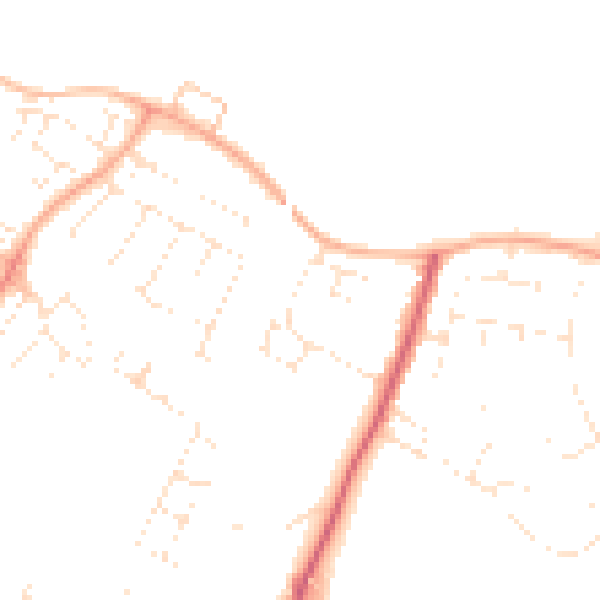 Daytime road noise heatmap for GL50 4RZ