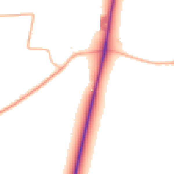 Daytime road noise heatmap for GL50 4SJ