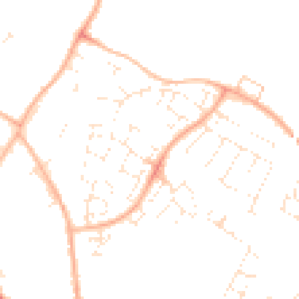 Daytime road noise heatmap for GL50 4SN