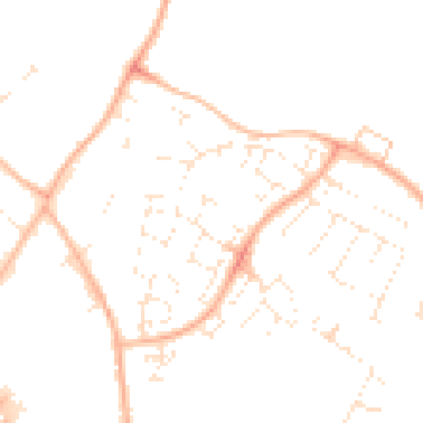 Daytime road noise heatmap for GL50 4SQ