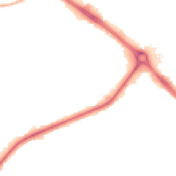 Night-time road noise heatmap for GL51 0AL