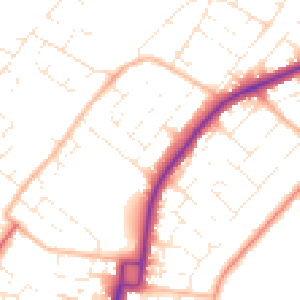 Daytime road noise heatmap for GL51 0BS