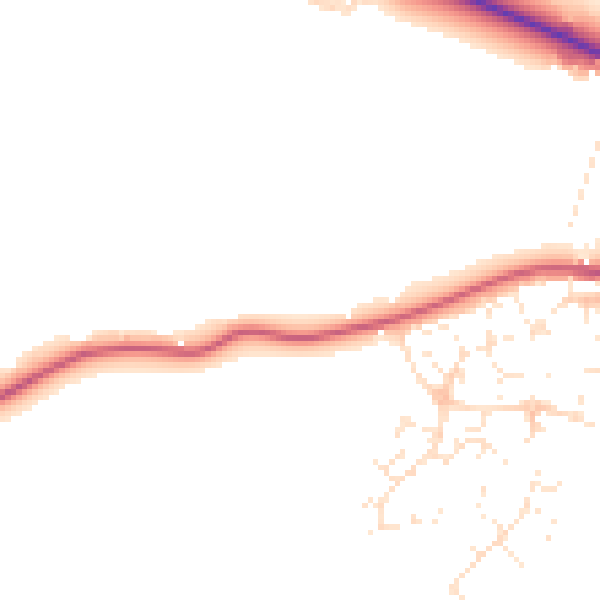 Daytime road noise heatmap for GL51 0GR