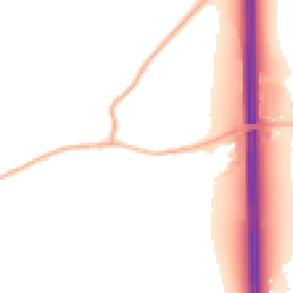 Night-time road noise heatmap for GL51 0TF