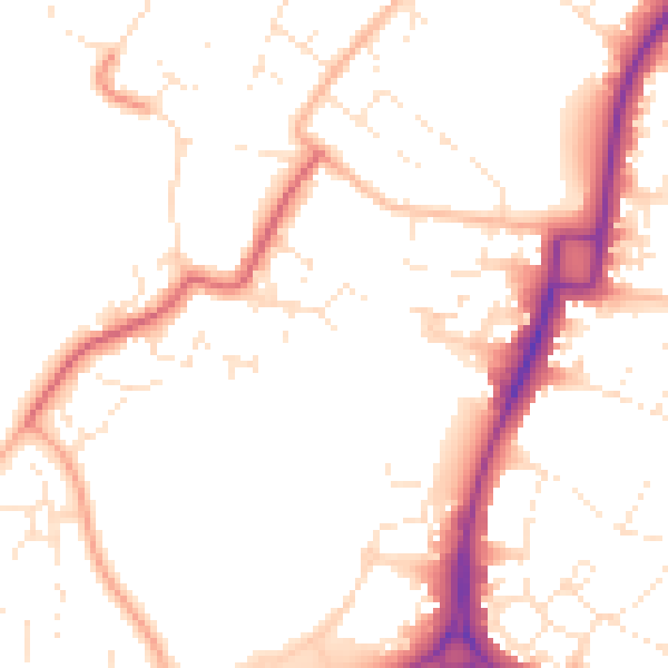Daytime road noise heatmap for GL51 0XL