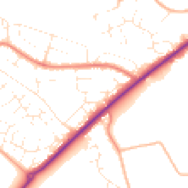 Daytime road noise heatmap for GL51 3DR