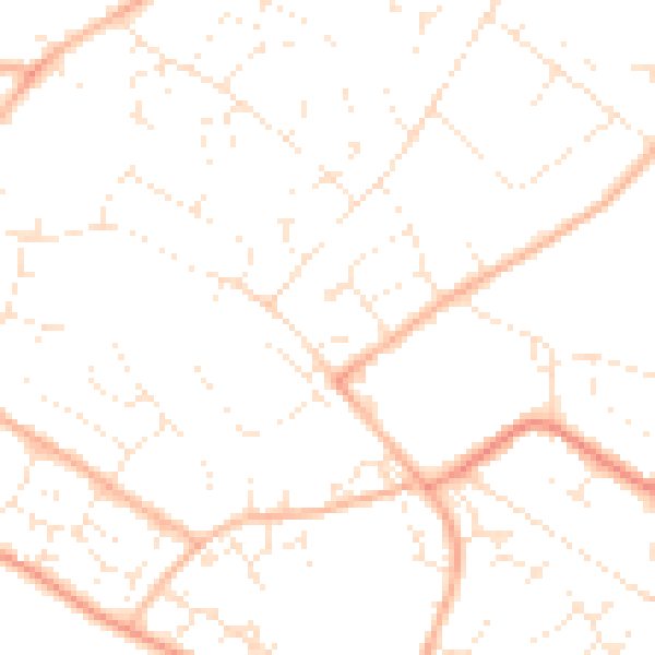 Daytime road noise heatmap for GL51 3JS