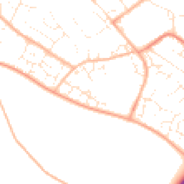 Daytime road noise heatmap for GL51 3YG