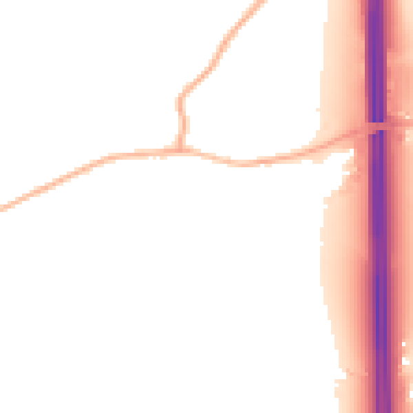 Night-time road noise heatmap for GL51 6TB