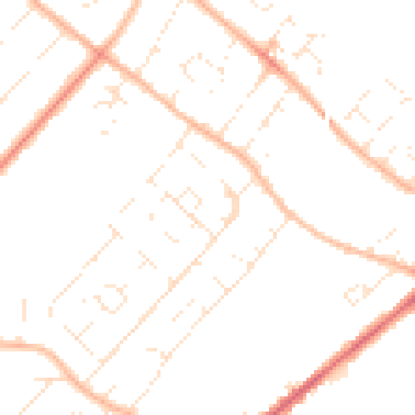 Daytime road noise heatmap for GL51 8BJ
