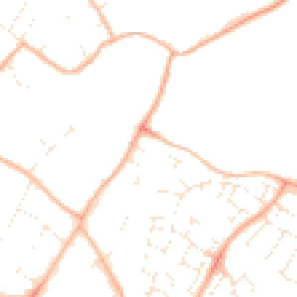 Daytime road noise heatmap for GL51 9QE