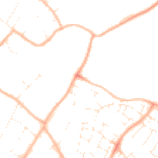 Daytime road noise heatmap for GL51 9QG