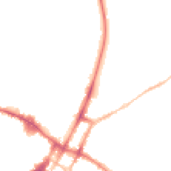 Night-time road noise heatmap for GL52 2AF