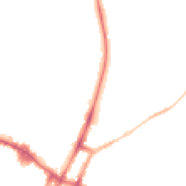 Night-time road noise heatmap for GL52 2AH