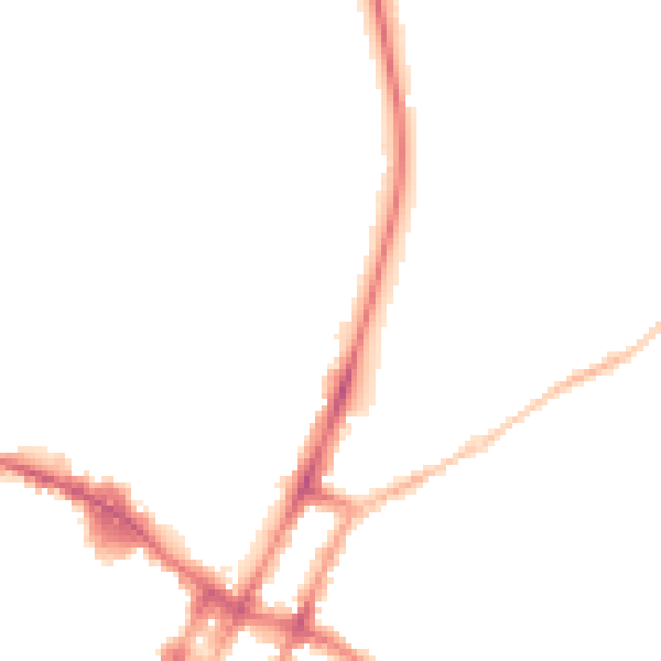 Night-time road noise heatmap for GL52 2AJ