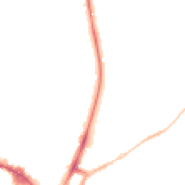Night-time road noise heatmap for GL52 2AL