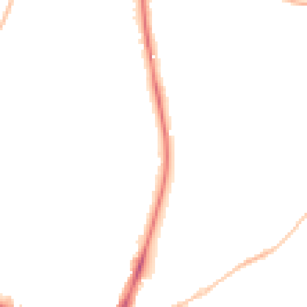 Night-time road noise heatmap for GL52 2AN