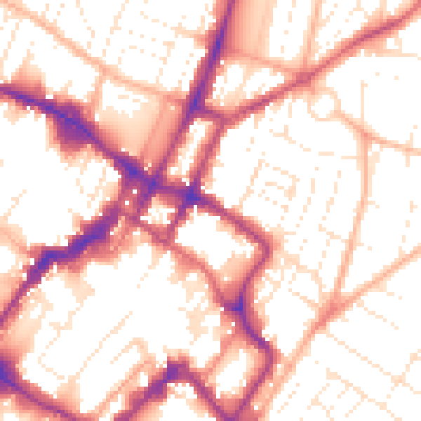 Daytime road noise heatmap for GL52 2AT