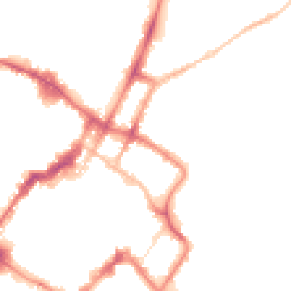 Night-time road noise heatmap for GL52 2AT
