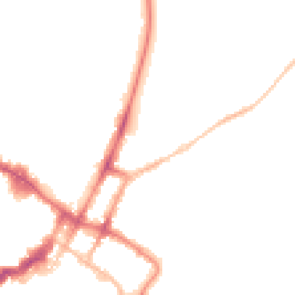 Night-time road noise heatmap for GL52 2BE