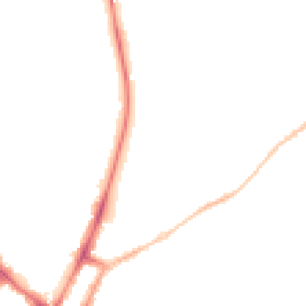 Night-time road noise heatmap for GL52 2BL