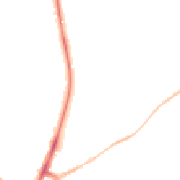 Night-time road noise heatmap for GL52 2BP