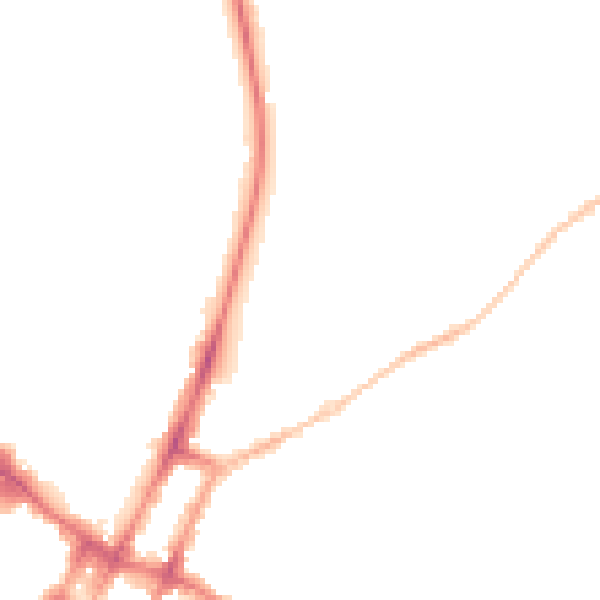 Night-time road noise heatmap for GL52 2BQ