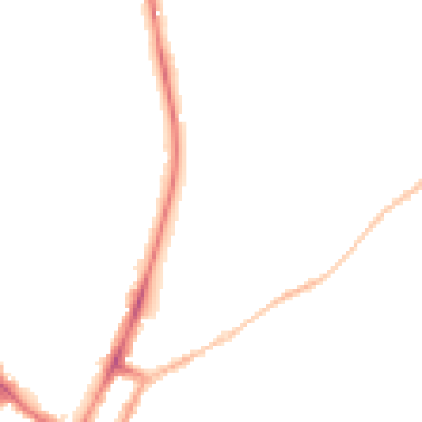 Night-time road noise heatmap for GL52 2BW