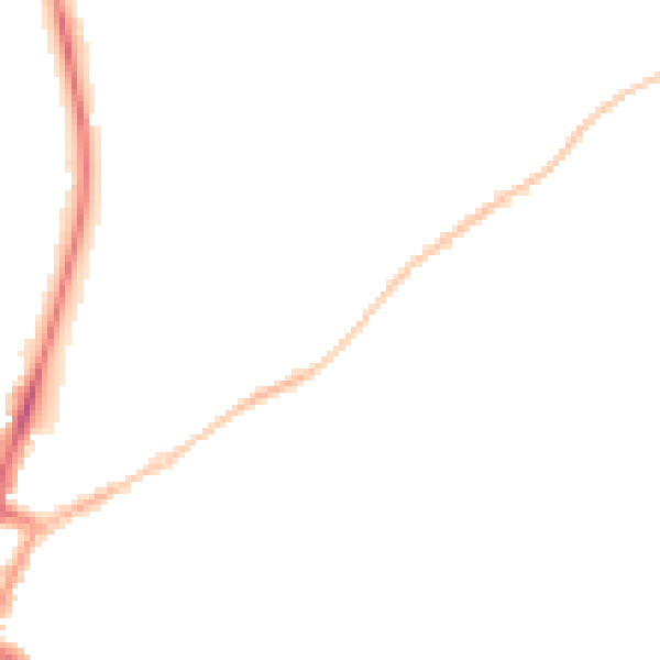 Night-time road noise heatmap for GL52 2DJ